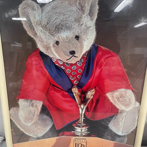 Retro white frame Playboy Rolls Royce Hugh Hefner Teddy Bear wall print BLHN - Picture 3 of 5